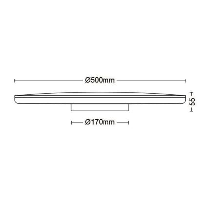 Philips - Светодиодный потолочный светильник с регулированием яркости SCENE SWITCH LED/36W/230V диаметр 50 см 4000K белый