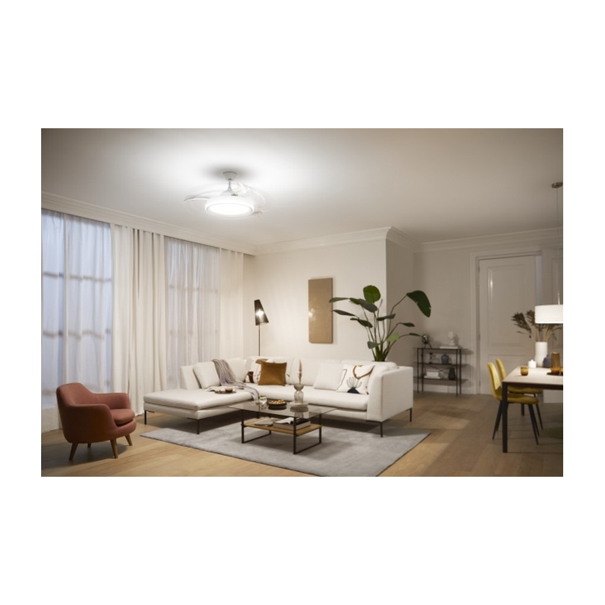 Philips - Светодиодный потолочный вентилятор LED/35Вт/230В 5500/4000/2700К белый + дистанционное управление