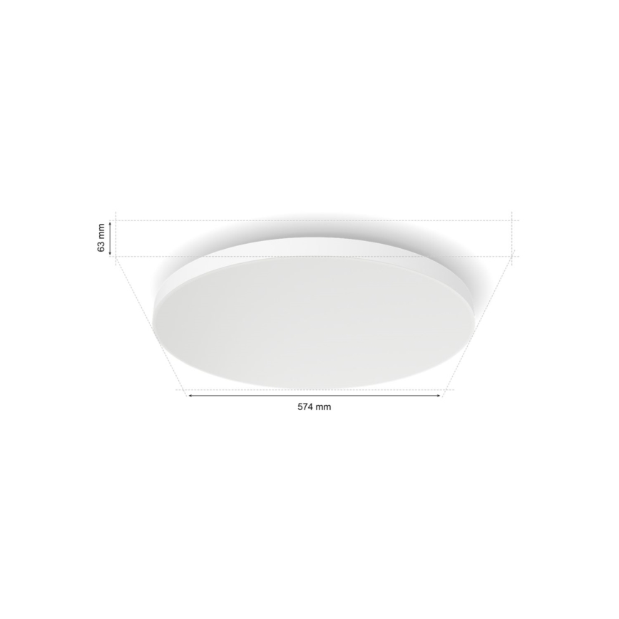 Philips - Светодиодный потолочный RGBW-светильник с регулированием яркости Hue DATURA LED/67W/230V 2000-6500K