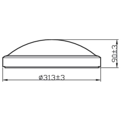 Philips - Светодиодный потолочный светильник для ванной комнаты BALANCE LED/17W/230V IP44
