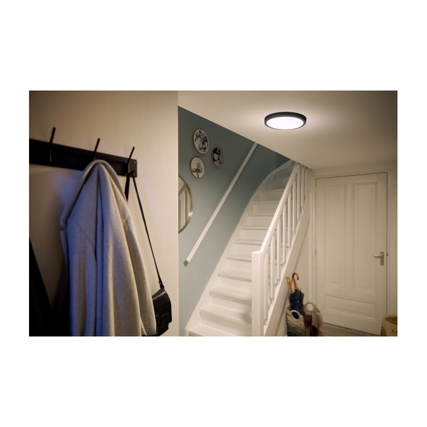 Philips - Светодиодный потолочный светильник LED/12W/230V 2700K черный