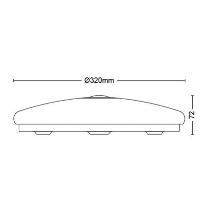 Philips - Светодиодный потолочный светильник с датчиком LED/16W/230V 4000K
