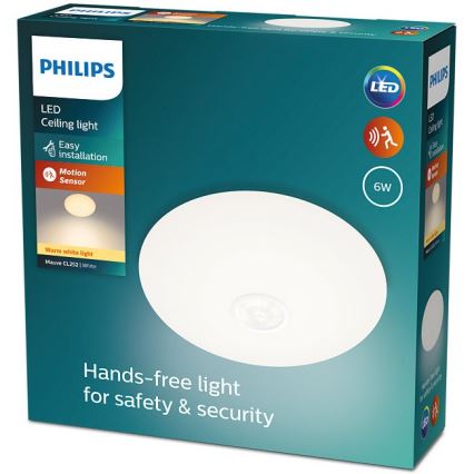 Philips - Светодиодный потолочный светильник с датчиком MAUVE LED/6W/230V