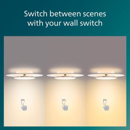 Philips - Светодиодный потолочный светильник с регулированием яркости SCENE SWITCH LED/30W/230V 2700K черный