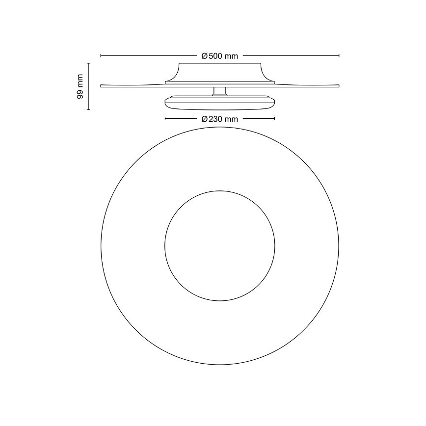 Philips - Светодиодный потолочный светильник с регулированием яркости SCENE SWITCH LED/40W/230V 2700K черный