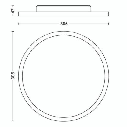 Philips - Светодиодный потолочный светильник с регулированием яркости Hue LED/19W/230V 2200-6500K + дистанционное управление