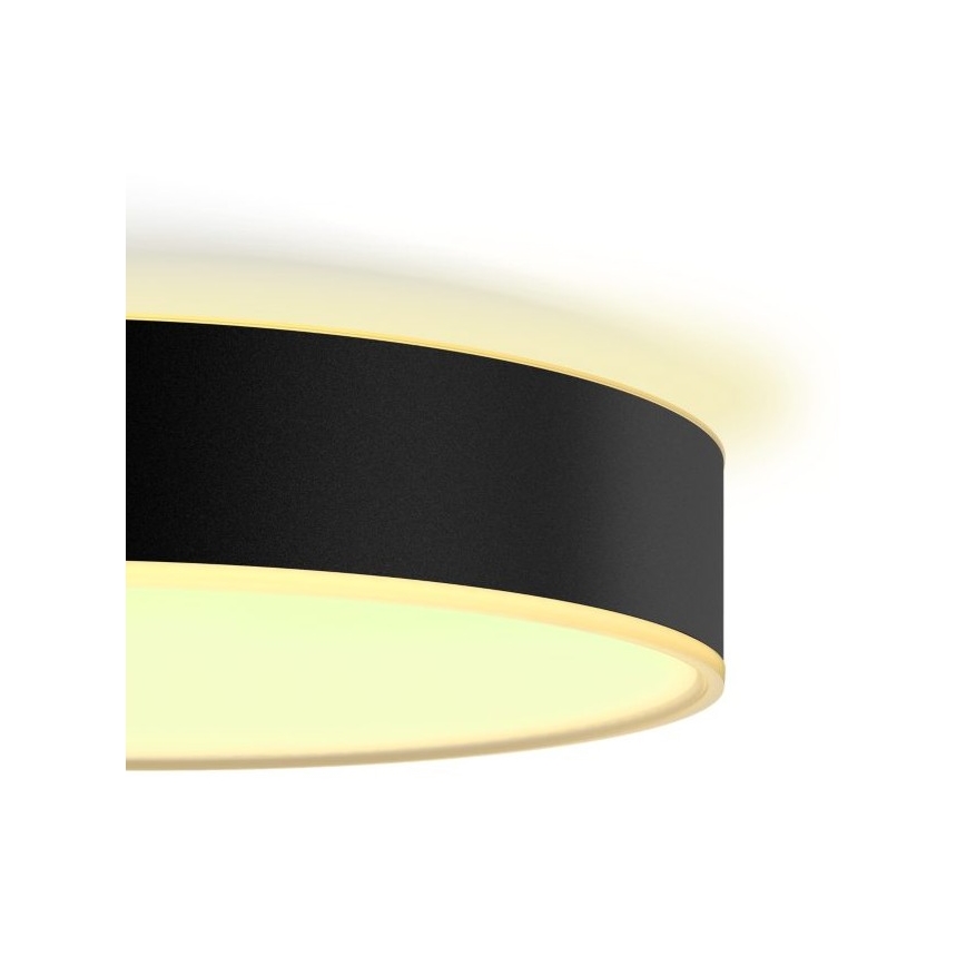 Philips - Светодиодный потолочный светильник с регулированием яркости Hue LED/33,5W/230V 2200-6500K диаметр 425 мм черный + дистанционное управление