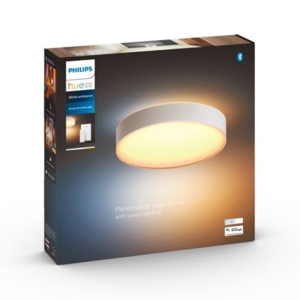 Philips - Светодиодный потолочный светильник с регулированием яркости Hue LED/19,2W/230V 2200-6500K диаметр 381 мм белый + дистанционное управление