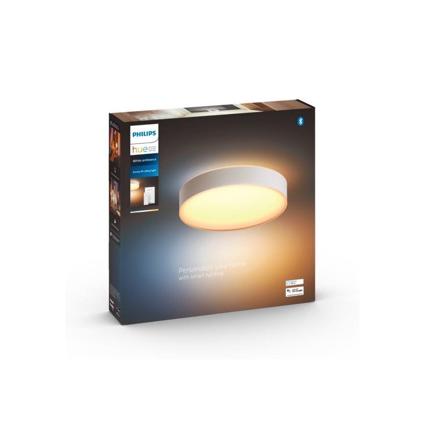 Philips - Светодиодный потолочный светильник с регулированием яркости Hue LED/19,2W/230V 2200-6500K диаметр 381 мм белый + дистанционное управление