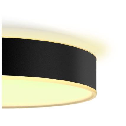 Philips - Светодиодный потолочный светильник с регулированием яркости Hue LED/19,2W/230V 2200-6500K диаметр 381 мм черный + дистанционное управление