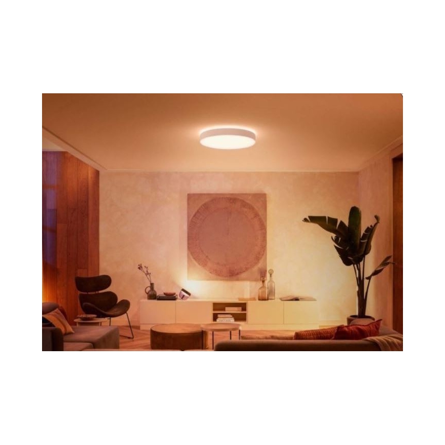 Philips - Светодиодный потолочный светильник с регулированием яркости Hue LED/48W/230V 2200-6500K диаметр 551 мм белый + дистанционное управление