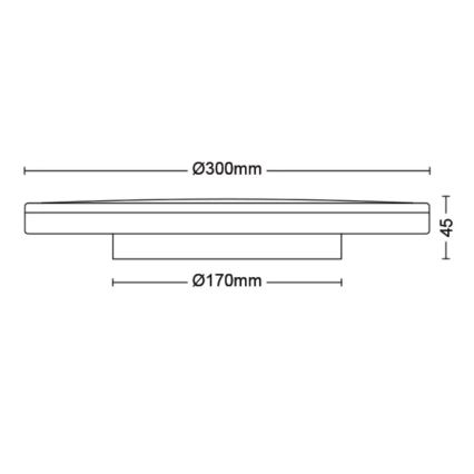Philips - Светодиодный потолочный светильник с регулированием яркости SCENE SWITCH LED/18W/230V диаметр 30 см 2700K черный