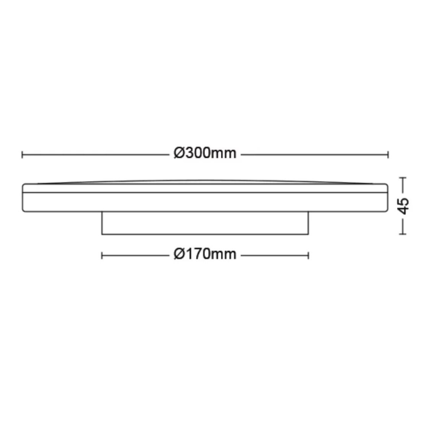 Philips - Светодиодный потолочный светильник с регулированием яркости SCENE SWITCH LED/18W/230V диаметр 30 см 2700K черный