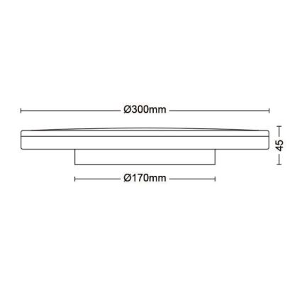 Philips - Светодиодный потолочный светильник с регулированием яркости SCENE SWITCH LED/18W/230V диаметр 30 см 4000K черный