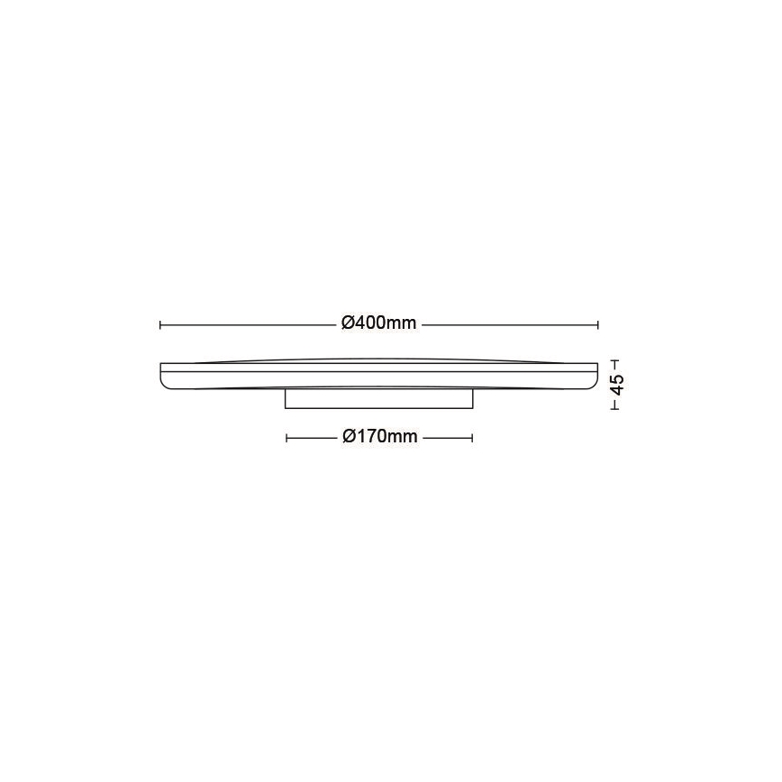 Philips - Светодиодный потолочный светильник с регулированием яркости SCENE SWITCH LED/22W/230V диаметр 40 см 2700K черный