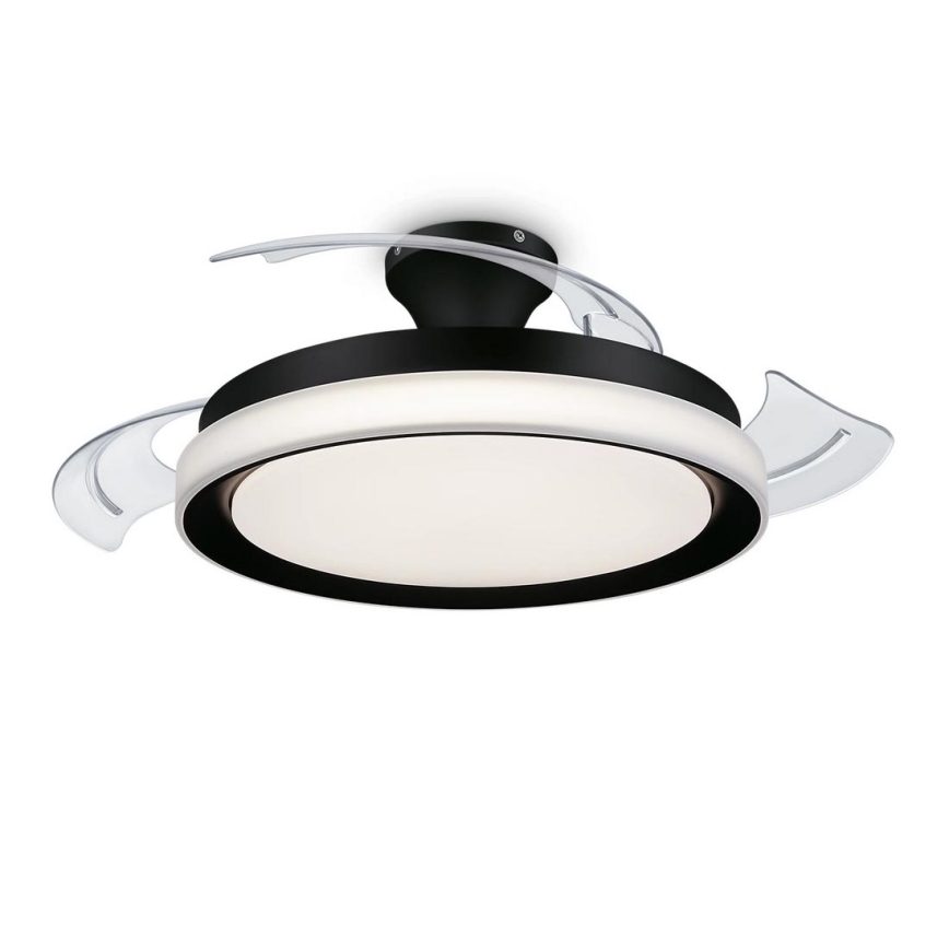 Philips - Светодиодный потолочный светильник с вентилятором BLISS LED/35W/230V 5500/4000/2700K черный + дистанционное управление