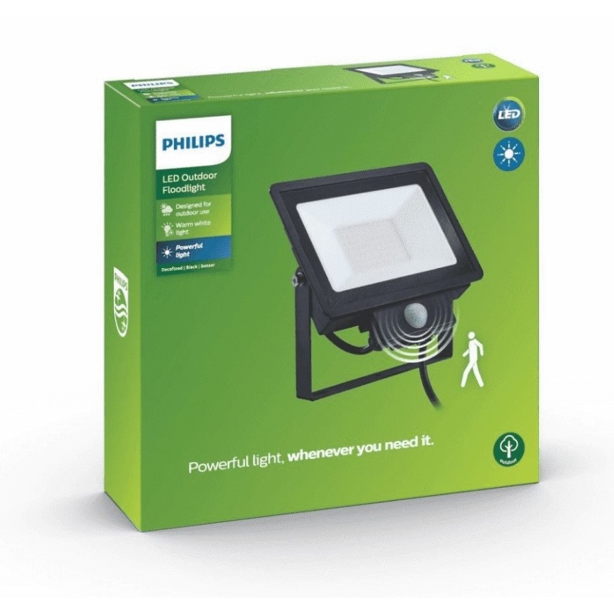 Philips - Светодиодный прожектор с датчиком DECOFLOOD LED/50W/230V IP65 CRI 90