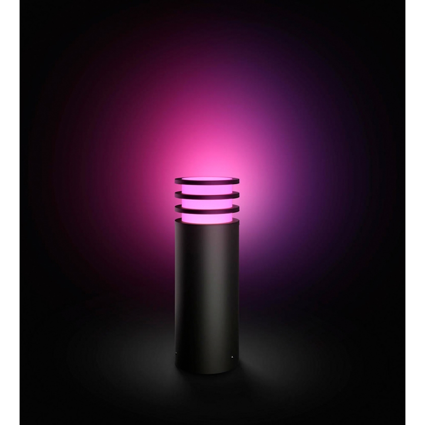 Philips - Светодиодная RGB диммируемая уличная лампа Hue LUCCA 1xE27/8,1 Вт/230 В 25 см 1000-20000 К IP44