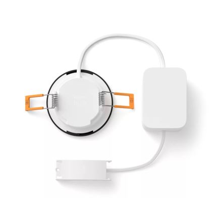 Philips - Светодиодный встроенный RGBW-светильник для ванной комнаты с регулированием яркости Hue SLIM LED/8,3W/230V 2000-6500K IP44 черный
