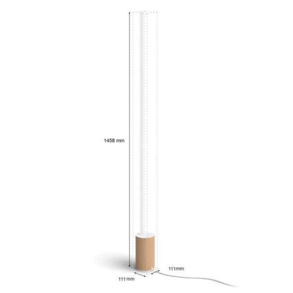 Philips - Светодиодный RGBW-торшер с регулированием яркости Hue SIGNE LED/29W/230V 2000-6500K бежевый