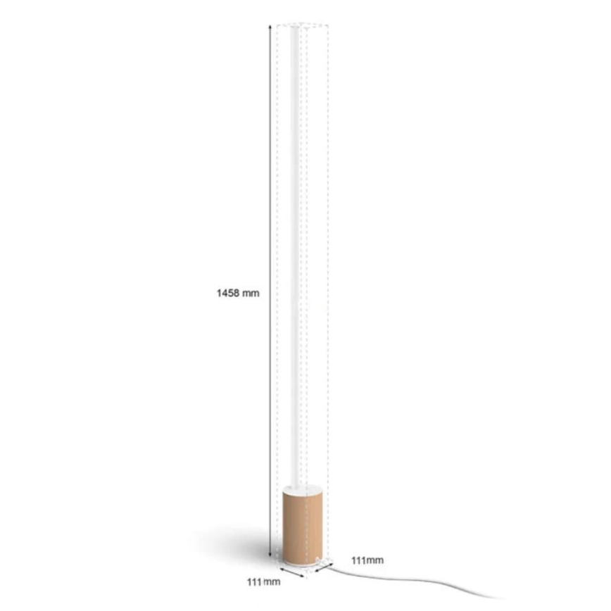 Philips - Светодиодный RGBW-торшер с регулированием яркости Hue SIGNE LED/29W/230V 2000-6500K бежевый