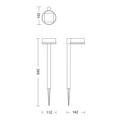Philips - Светодиодный светильник на солнечной батарее VYNCE LED/1,5W/3,7V 1500 mAh IP44