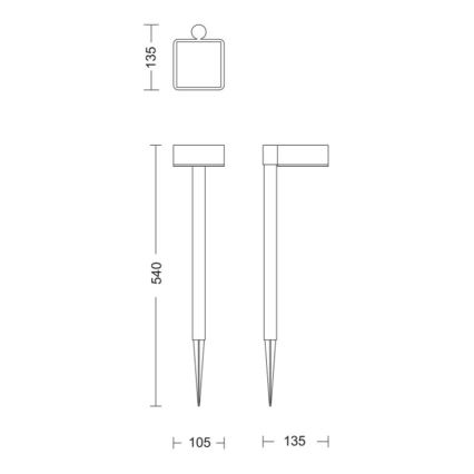 Philips - Светодиодный светильник на солнечной батарее VYNCE LED/1,5W/3,7V IP44