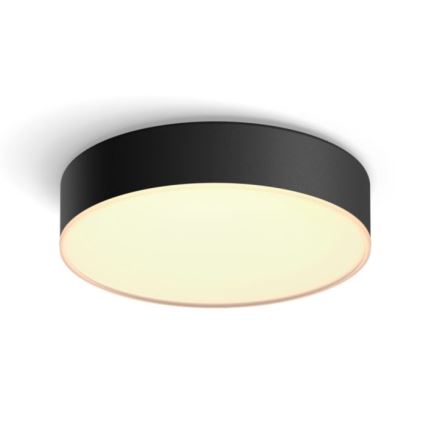 Philips - Светодиодный потолочный светильник с регулированием яркости Hue LED/9,6W/230V 2200-6500K диаметр 261 мм черный + дистанционное управление