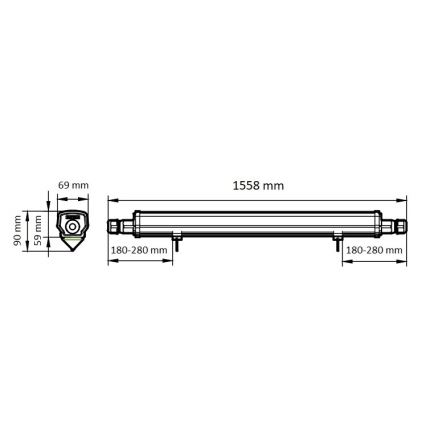 Philips - Светодиодный технический люминесцентный светильник LED/46W/230V IP66 4000K