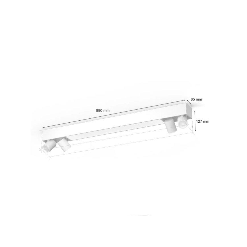Philips - Светодиодный точечный RGBW-светильник Hue CENTRIS 4xGU10/4,2W/230V + LED/11W 2000-6500K