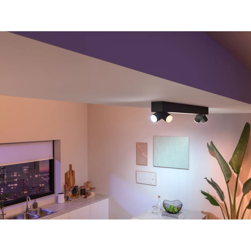Philips - Светодиодный точечный RGBW-светильник Hue CENTRIS 4xGU10/4,2W/230V + LED/11W 2000-6500K