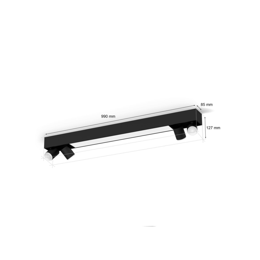 Philips - Светодиодный точечный RGBW-светильник Hue CENTRIS 4xGU10/4,2W/230V + LED/11W 2000-6500K