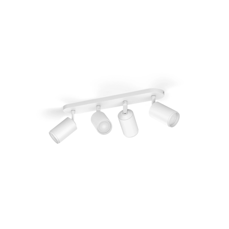 Philips - Светодиодный точечный RGBW-светильник с регулированием яркости Hue FUGATO 4xGU10/4,2W/230V 2000-6500K белый