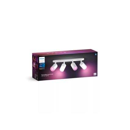Philips - Светодиодный точечный RGBW-светильник с регулированием яркости Hue FUGATO 4xGU10/4,2W/230V 2000-6500K белый