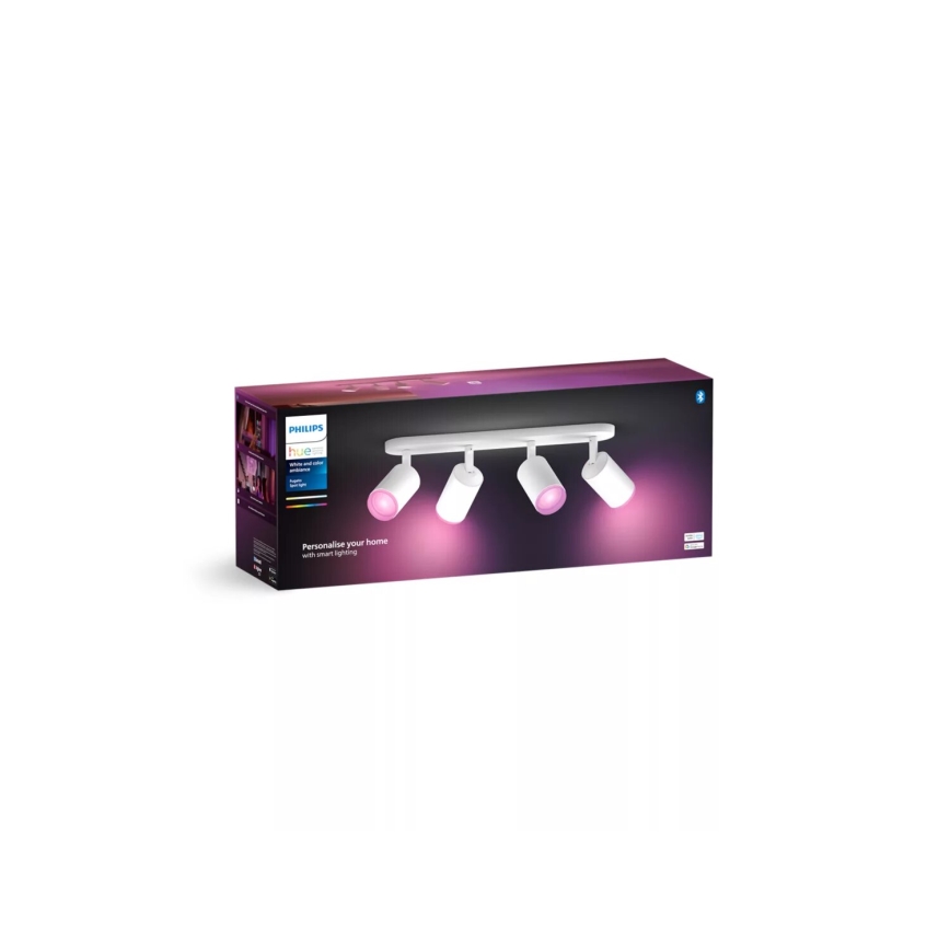 Philips - Светодиодный точечный RGBW-светильник с регулированием яркости Hue FUGATO 4xGU10/4,2W/230V 2000-6500K белый