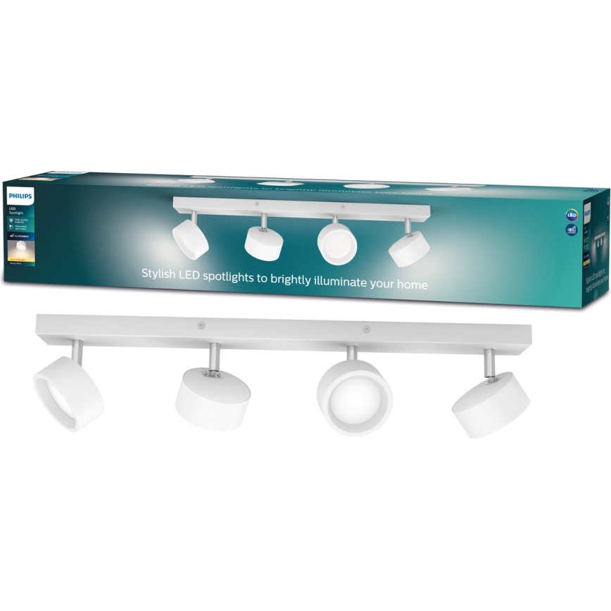 Philips - Светодиодный точечный светильник 4xLED/5,5W/230V белый