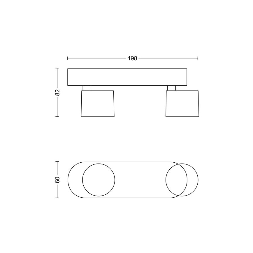Philips - Светодиодный точечный светильник с регулированием яркости 2xLED/4,5W/230V