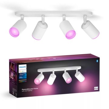 Philips - Светодиодный точечный RGBW-светильник с регулированием яркости Hue FUGATO 4xGU10/4,2W/230V 2000-6500K белый