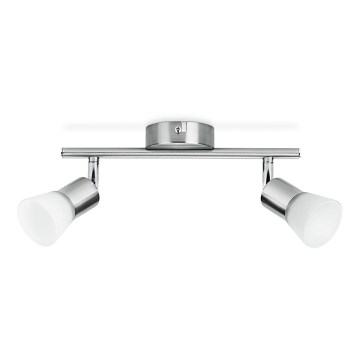 Philips - Светодиодный точечный светильник 2xLED/4,3W/230V матовый хром