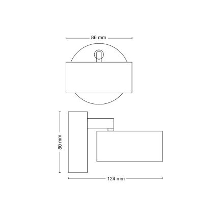 Philips - Светодиодный точечный светильник LED/5,5W/230V черный