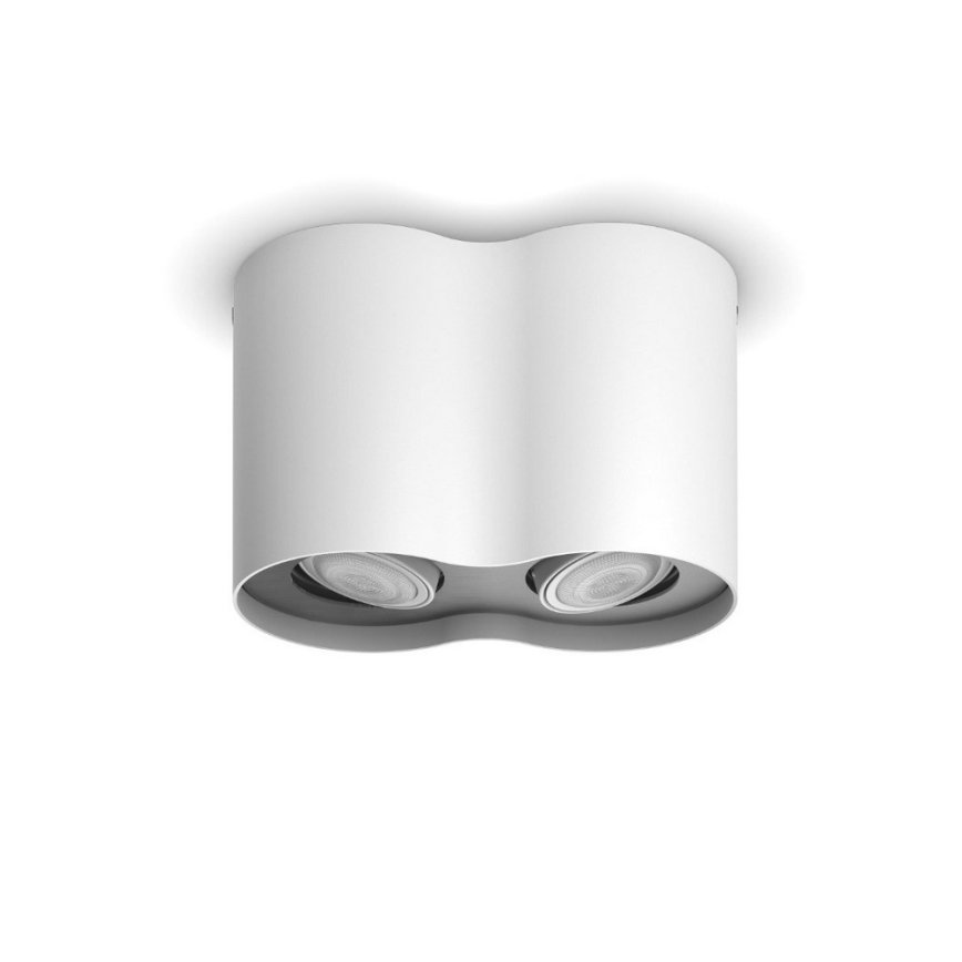 Philips - Светодиодный точечный светильник с регулированием яркости Hue PILLAR 2xGU10/5W/230V + дистанционное управление