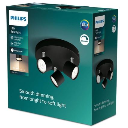 Philips - Светодиодный точечный светильник с регулированием яркости 3xLED/4,5W/230V