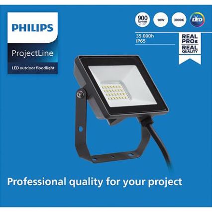 Philips - Светодиодный уличный прожектор PROJECTLINE LED/10W/230V IP65 3000K