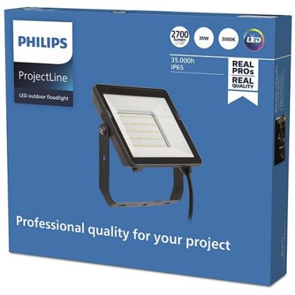 Philips - Светодиодный уличный прожектор PROJECTLINE LED/30W/230V IP65 3000K