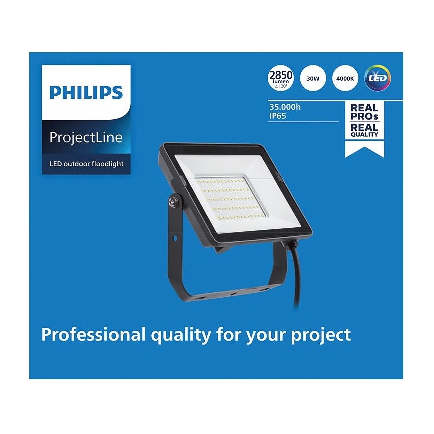 Philips - Светодиодный уличный прожектор PROJECTLINE LED/30W/230V IP65 4000K