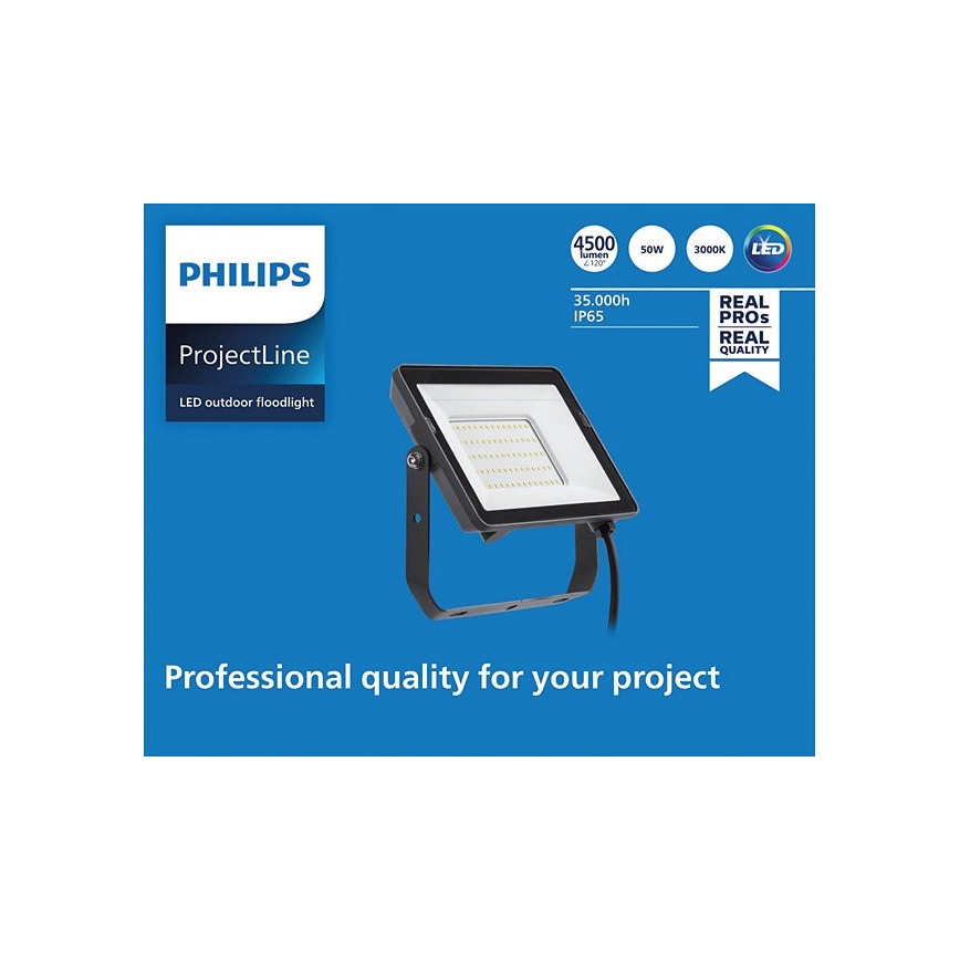 Philips - Светодиодный уличный прожектор PROJECTLINE LED/50W/230V IP65 3000K