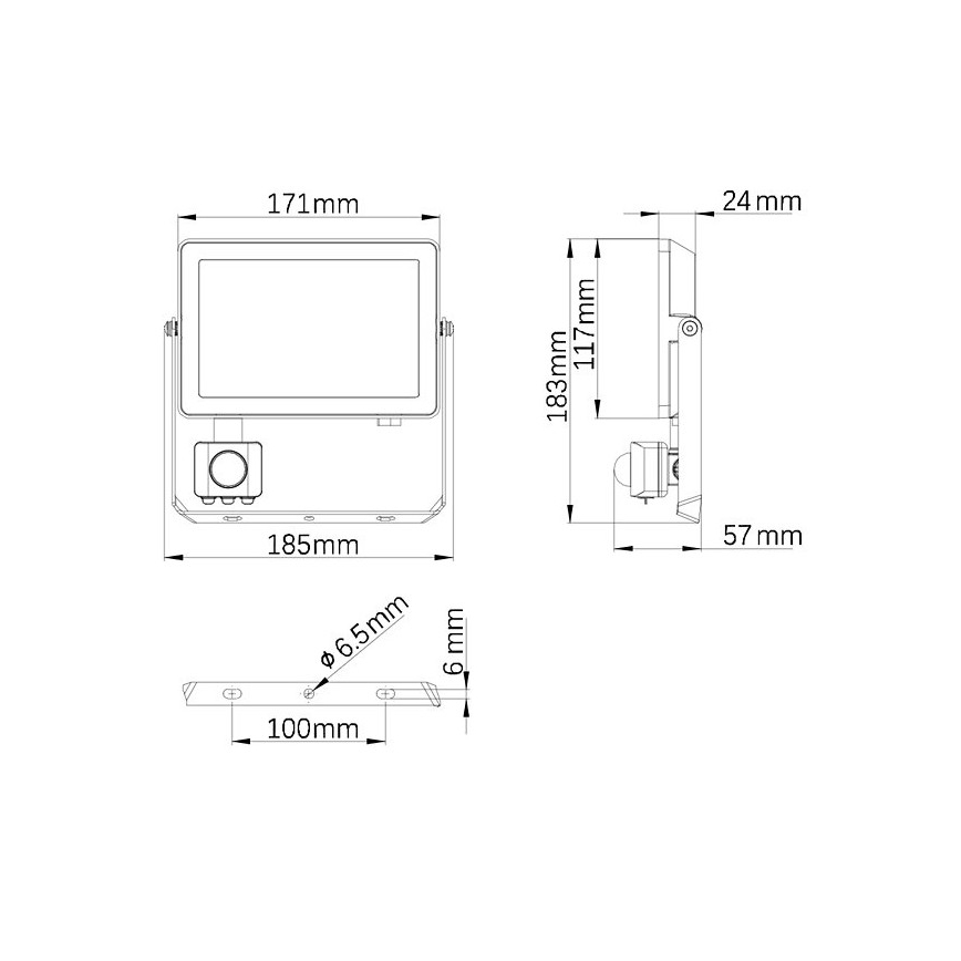 Philips - Светодиодный уличный прожектор с датчиком PROJECTLINE LED/30W/230V IP65 4000K