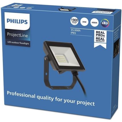 Philips - Светодиодный уличный светильник PROJECTLINE LED/20W/230V IP65 4000K