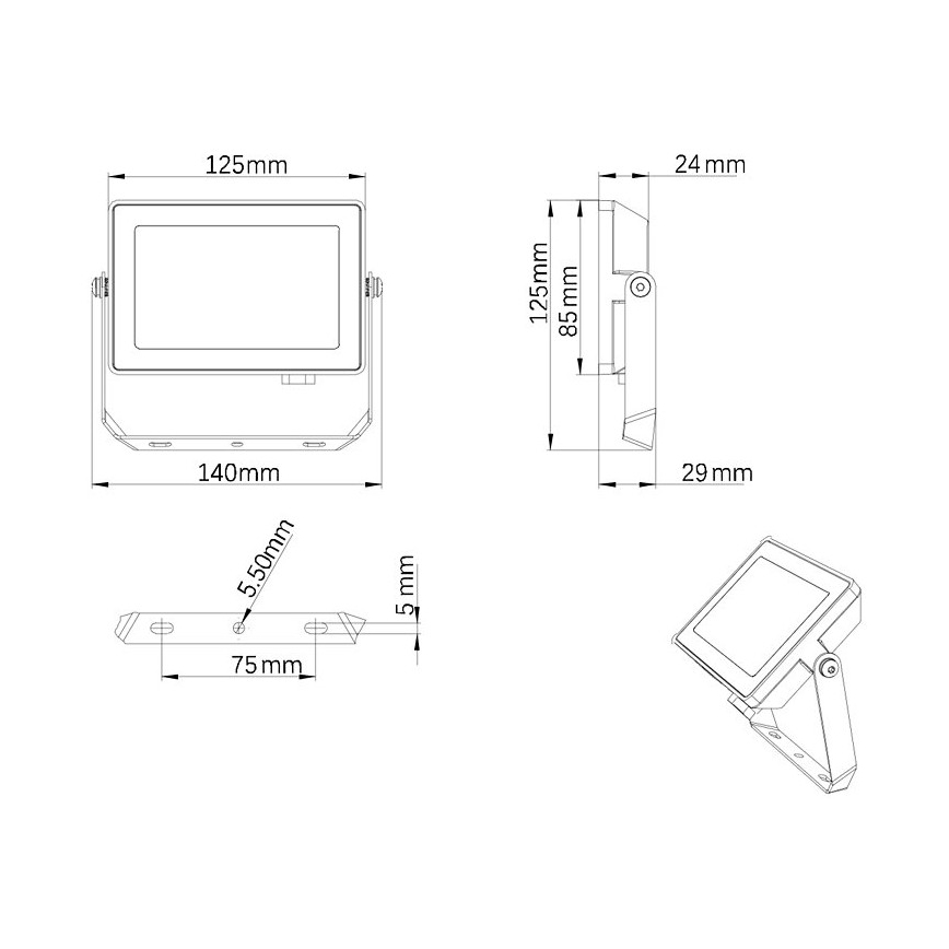 Philips - Светодиодный уличный светильник PROJECTLINE LED/20W/230V IP65 4000K