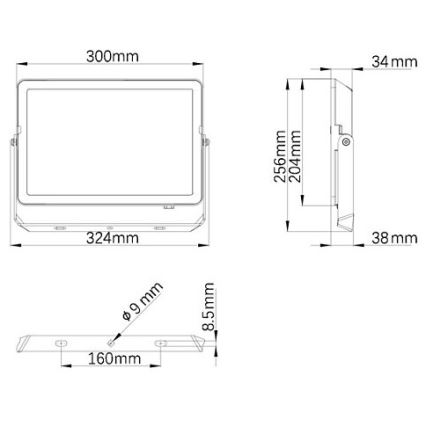 Philips - Светодиодный уличный прожектор PROJECTLINE LED/100W/230V IP65 3000K
